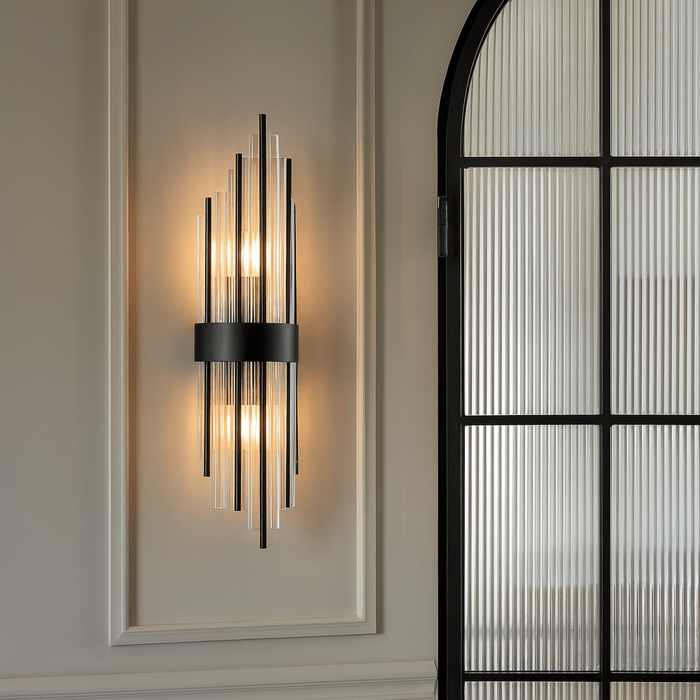 Clarins Wall Lamp - Matt Black & Clear