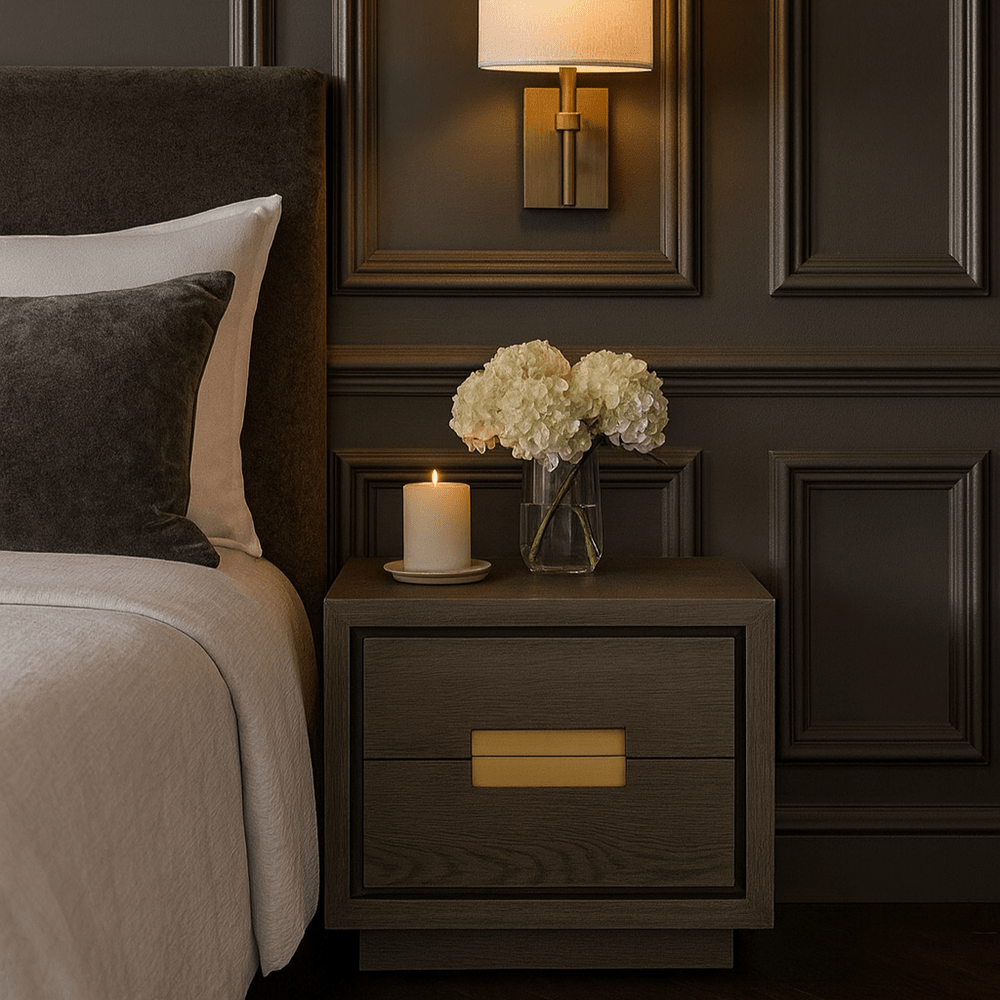 Sevilla Bedside Table - Grey/Taupe