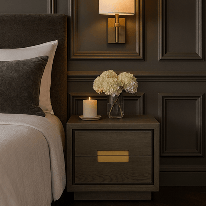 Sevilla Bedside Table - Grey/Taupe