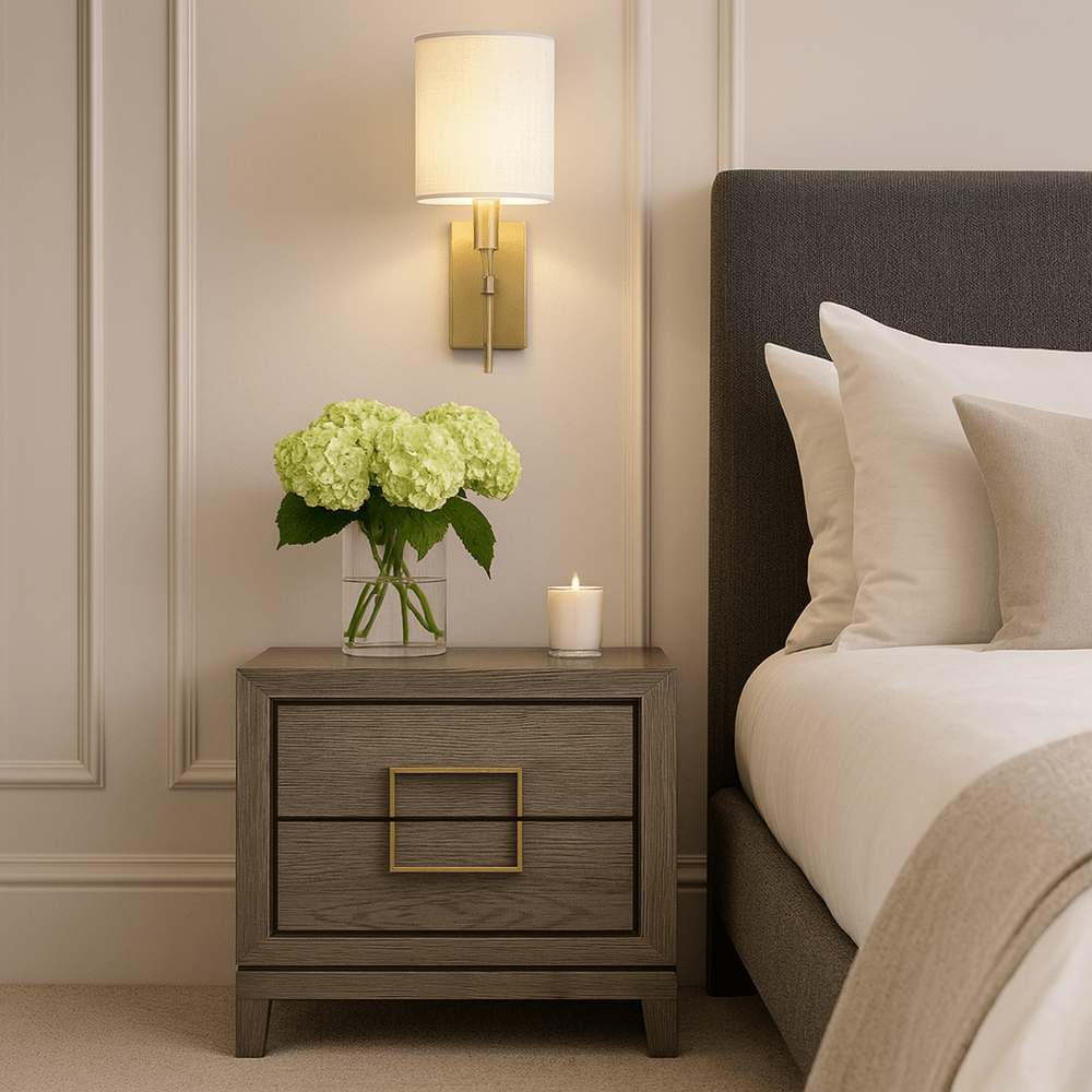 Lucca Bedside Cabinet - Grey/Taupe