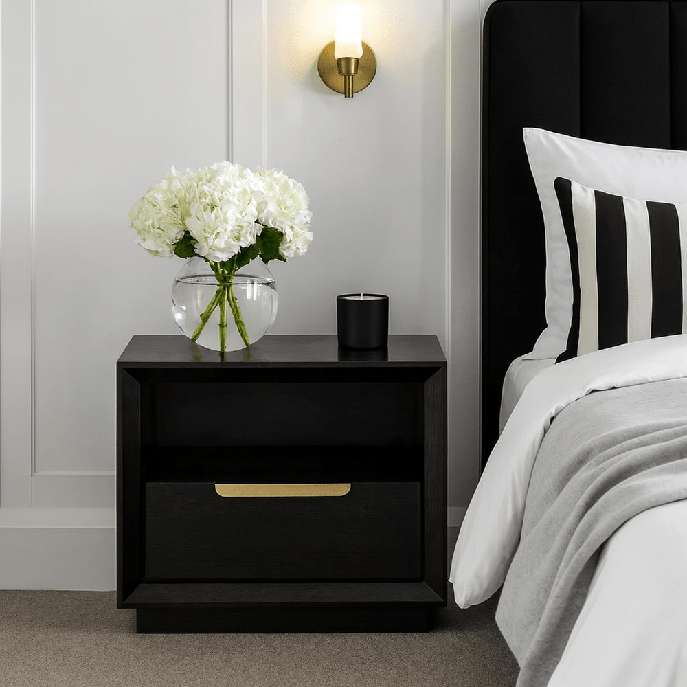 Aspen Bedside Cabinet - Coffee Oak