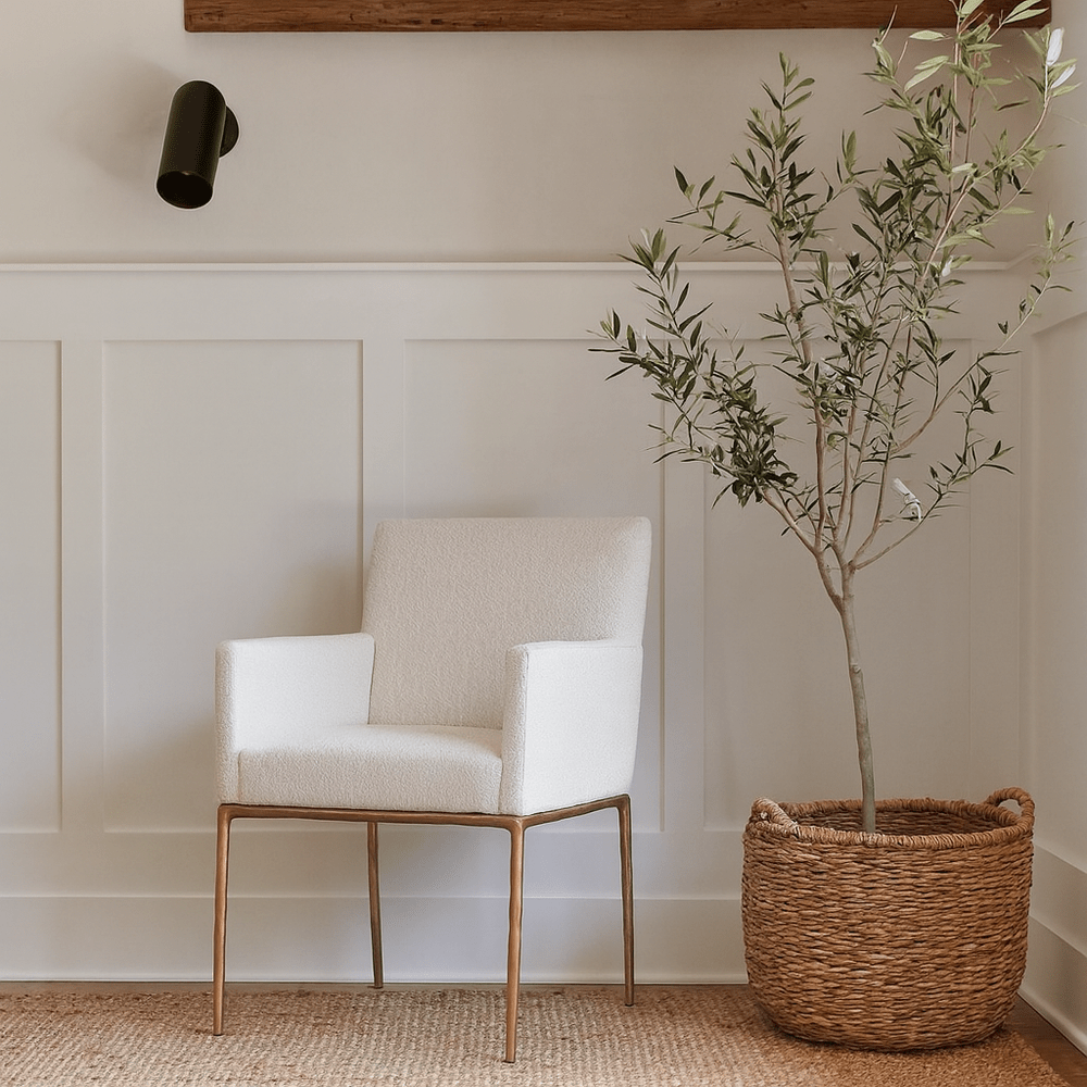 Sloane Dining Arm Chair - Aged Brass