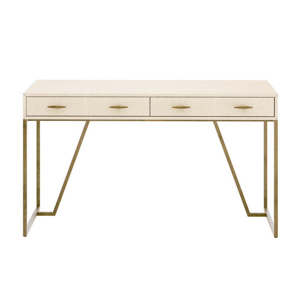 Hampton Desk - Ivory Shagreen