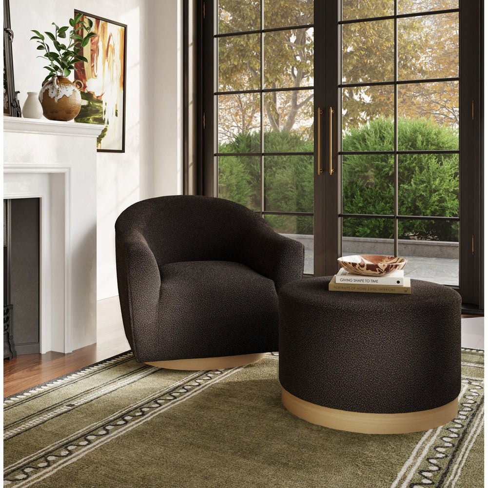 Bayside Swivel Accent Chair - Black
