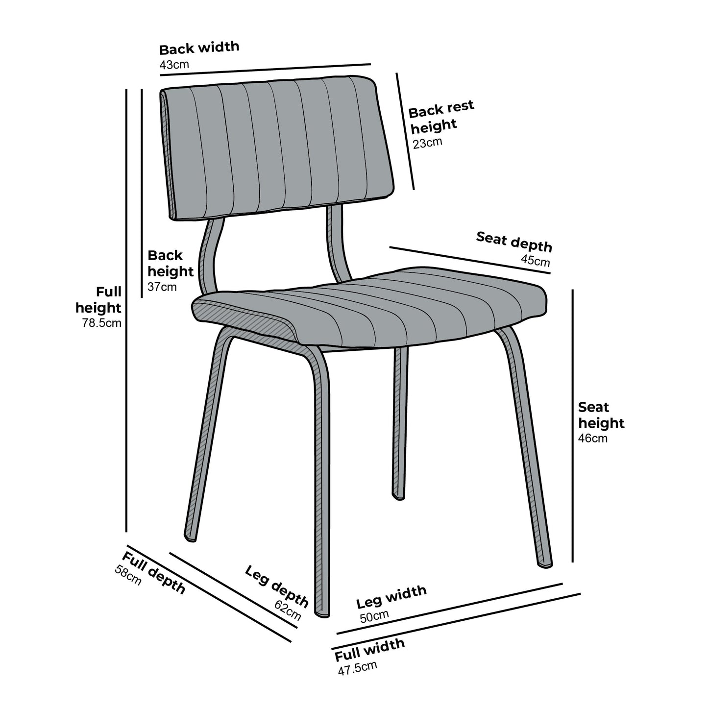 Charlecote Set of 2 Fluted Dining Chairs (Dark Green Velvet)