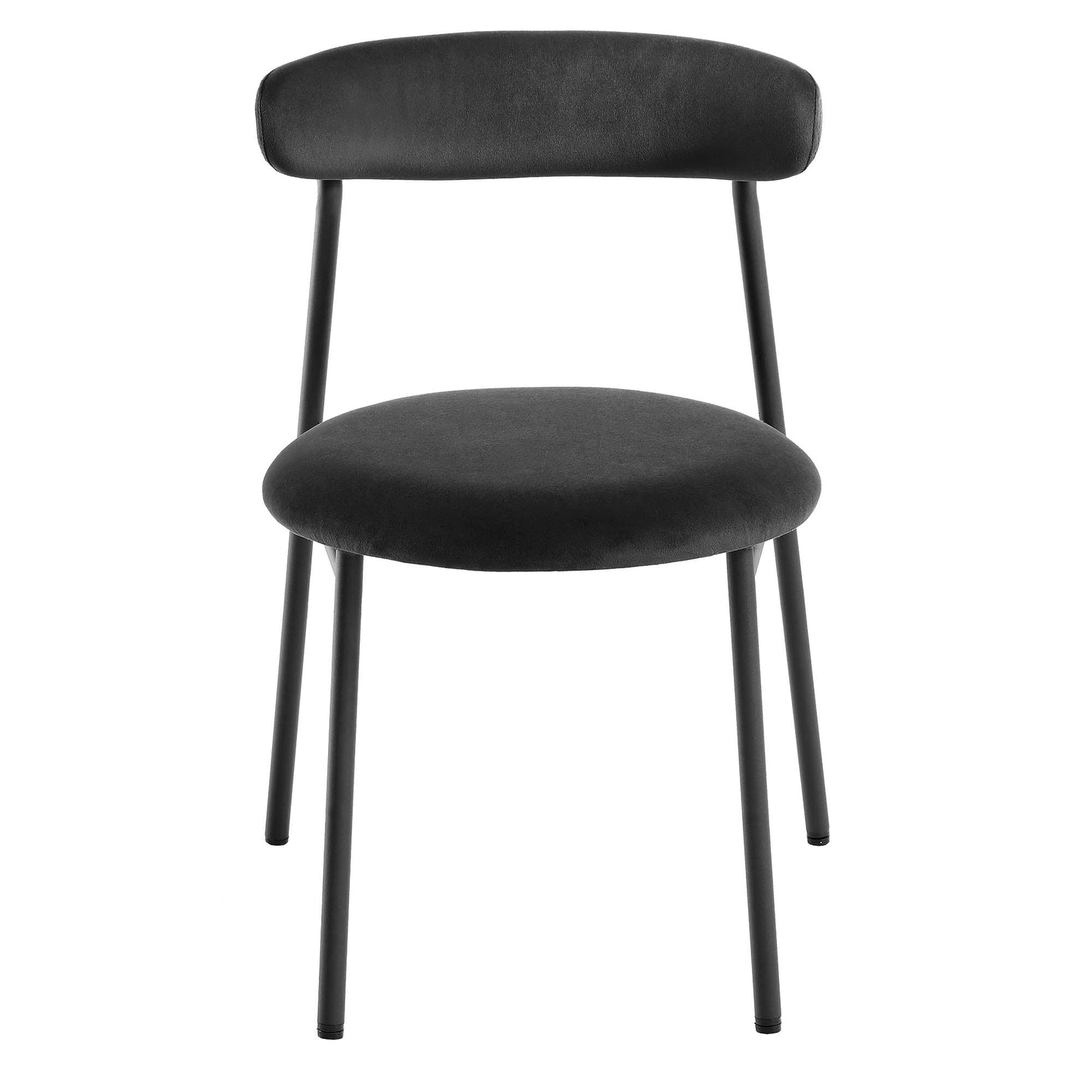Donna Set of 2 Charcoal Velvet Dining Chairs