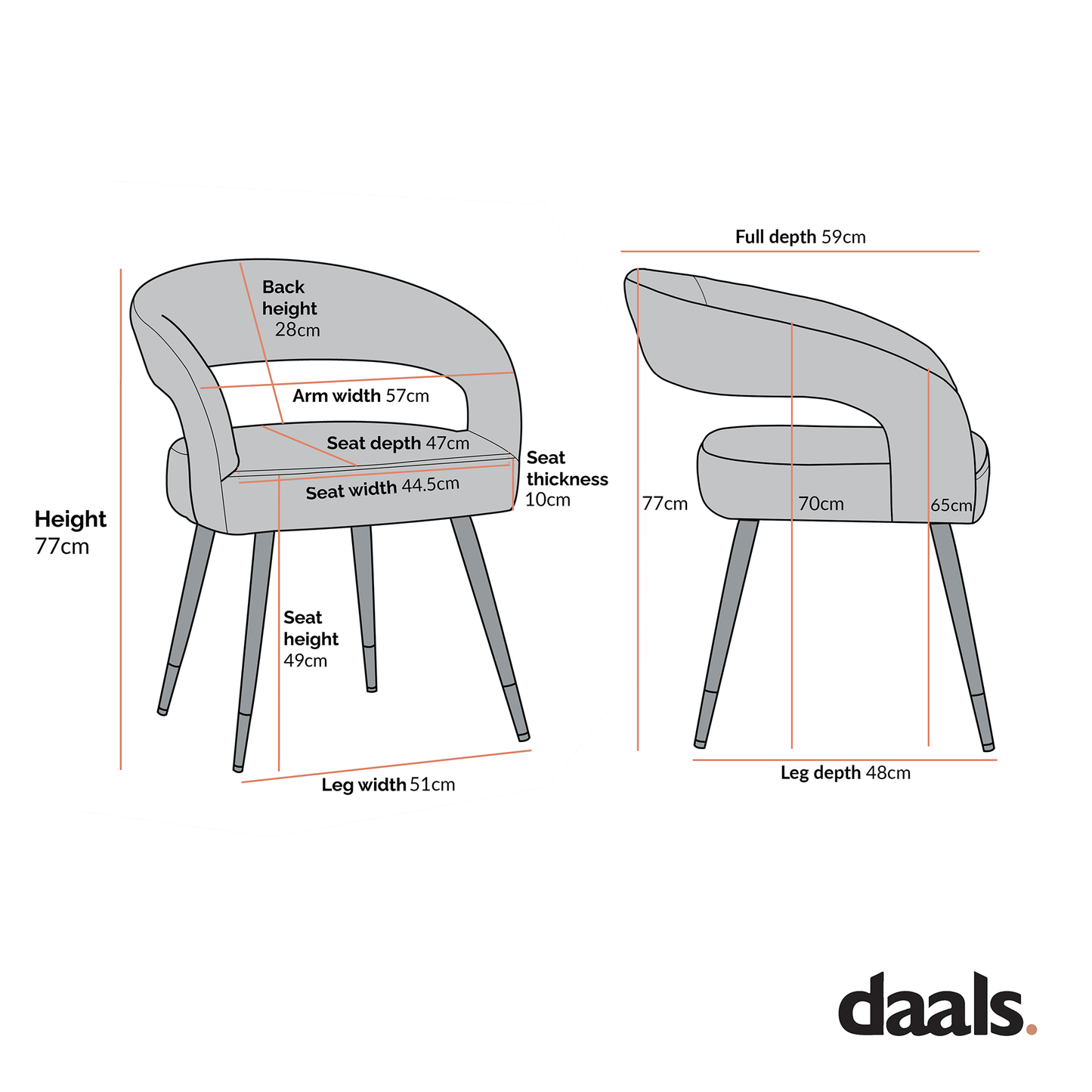 Laurel Wave Charcoal Velvet Set of 2 Dining Chairs