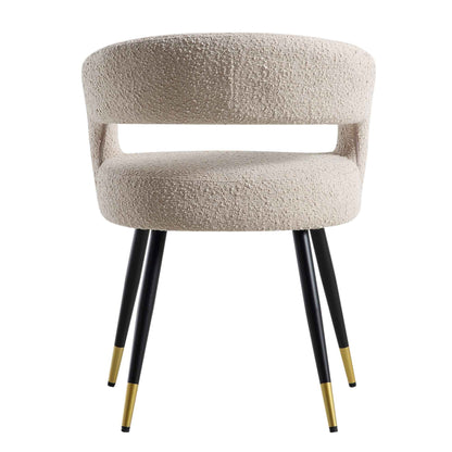 Laurel Wave Taupe Boucle Set of 2 Dining Chairs