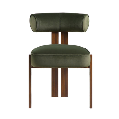 Ophelia Moss Green Velvet Dining Chair