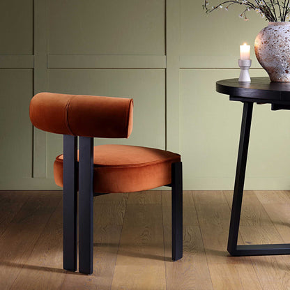 Ophelia Rust Velvet Dining Chair