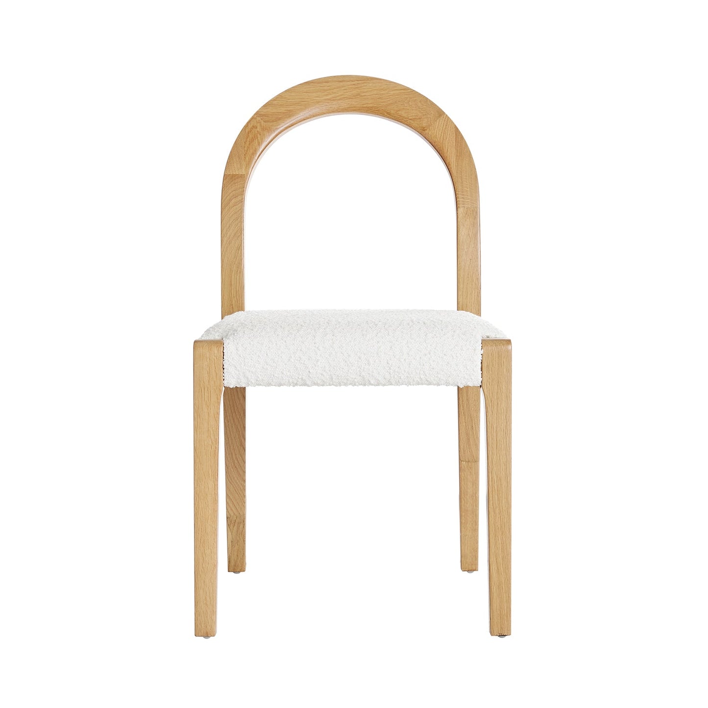 Lumi Dining Chair, Ecru Boucle | Natural Oak Frame