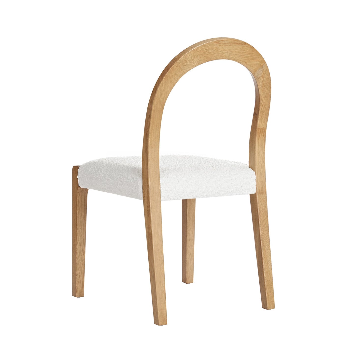 Lumi Dining Chair, Ecru Boucle | Natural Oak Frame
