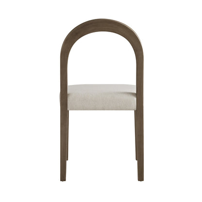 Lumi Dining Chair, Oatmeal Fabric | Silver Oak Frame