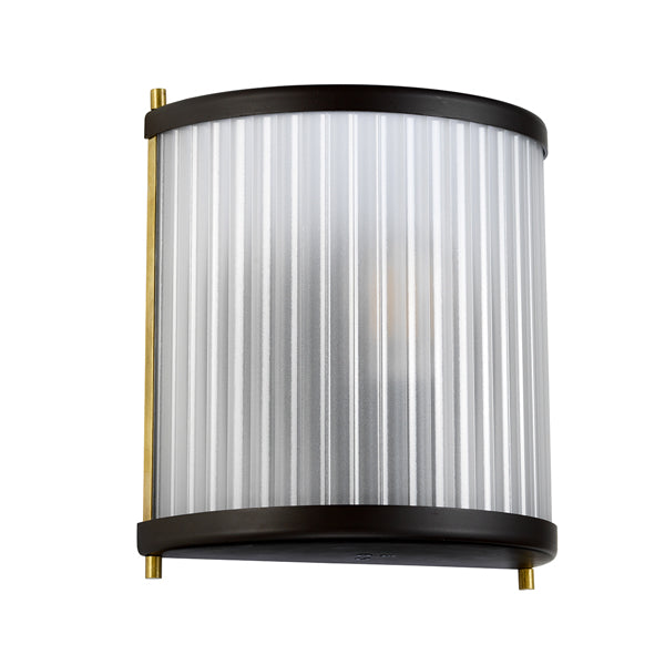 Corona 1 Light Wall Light - Bronze, Dark Brown & Aged Brass