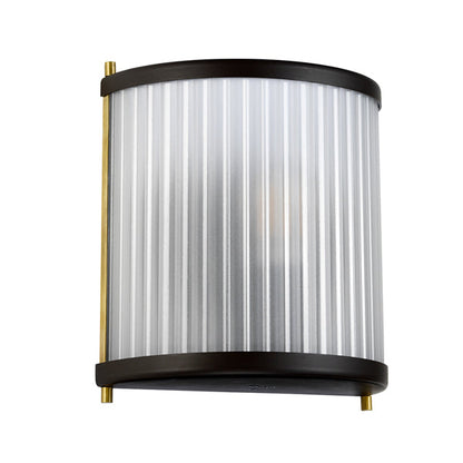 Corona 1 Light Wall Light - Bronze, Dark Brown & Aged Brass