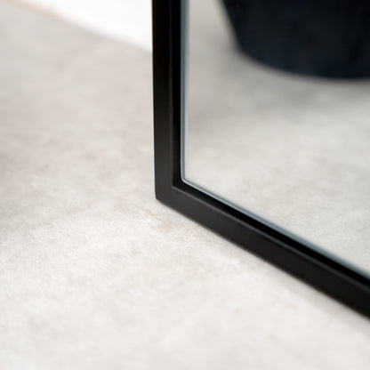 Liberty - Black Arched Metal Overmantle Mirror 120cm x 90cm