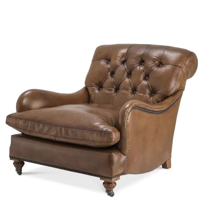 Caledonian Club Chair - Tobacco Leather