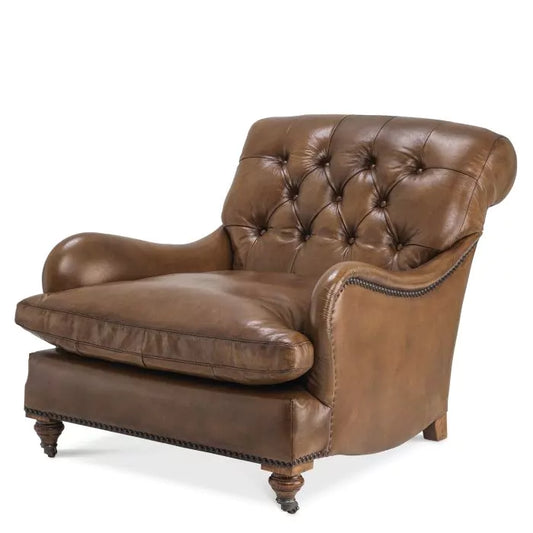 Caledonian Club Chair - Tobacco Leather