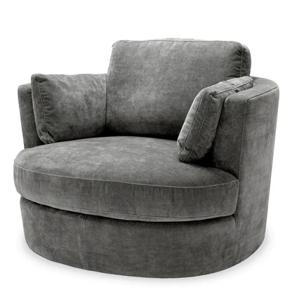 Clarissa Swivel Chair - Clarck Grey