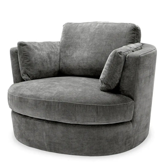 Clarissa Swivel Chair - Clarck Grey