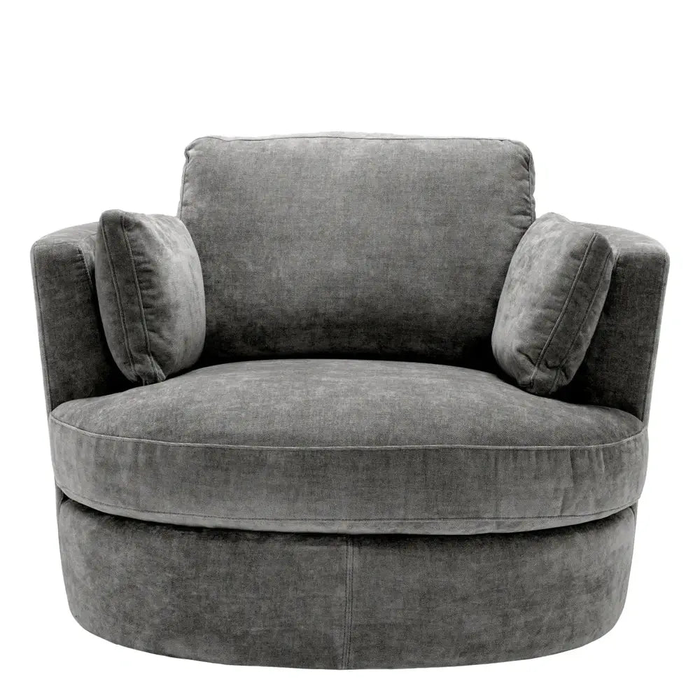 Clarissa Swivel Chair - Clarck Grey