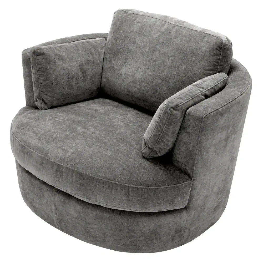 Clarissa Swivel Chair - Clarck Grey