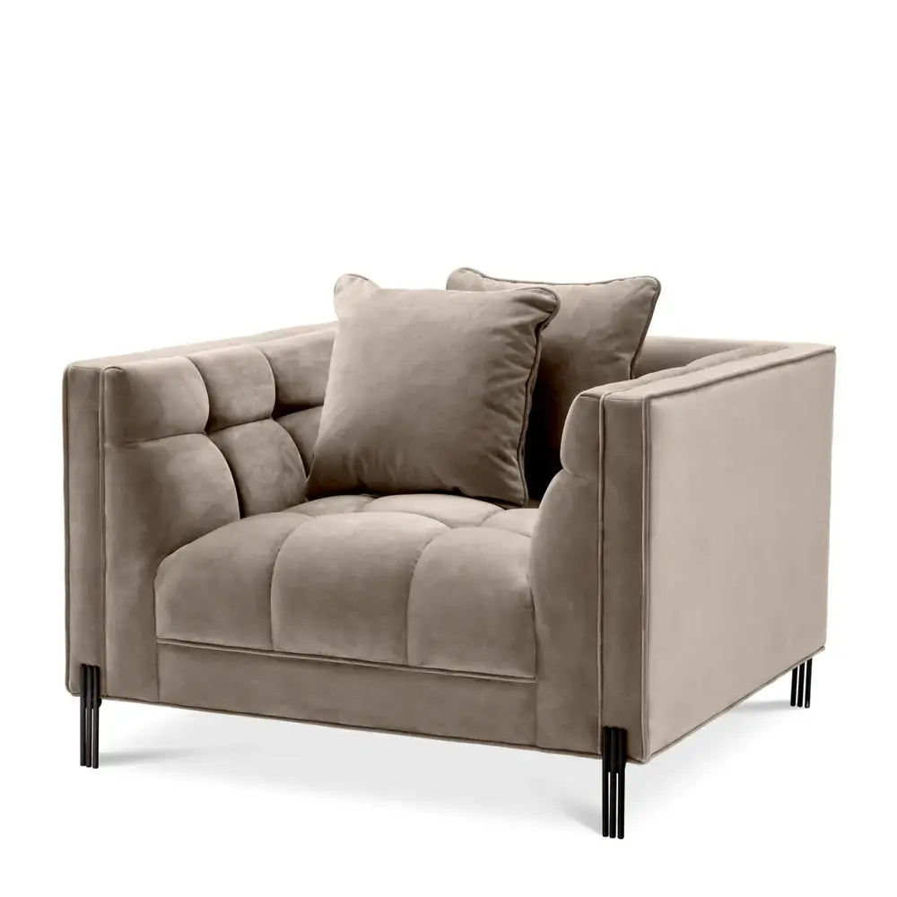 Sienna Chair - Savona Greige Velvet