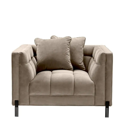 Sienna Chair - Savona Greige Velvet