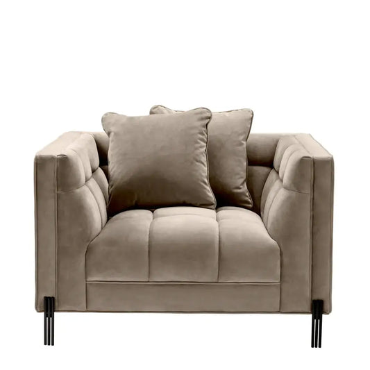 Sienna Chair - Savona Greige Velvet