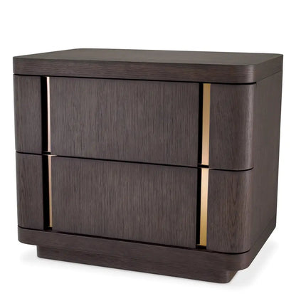 Modesto Bedside Table - Mocha Crown Oak Veneer