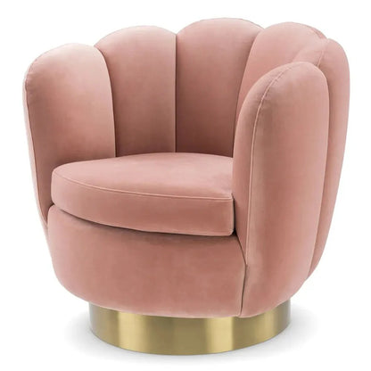 Mirage Swivel Chair - Savona Nude Velvet