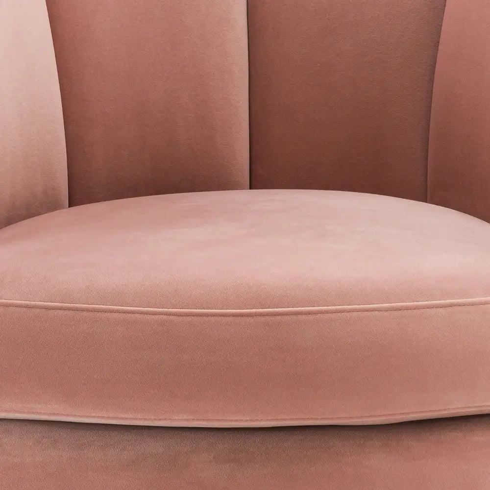 Mirage Swivel Chair - Savona Nude Velvet