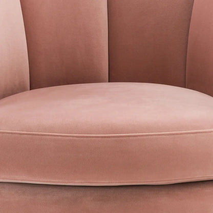 Mirage Swivel Chair - Savona Nude Velvet