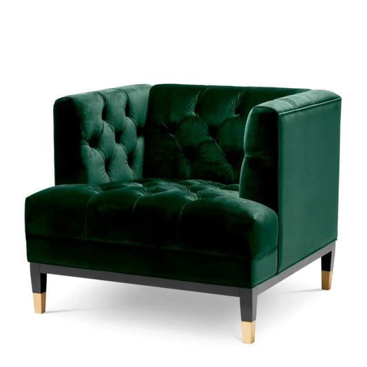 Castelle Chair - Roche Dark Green Velvet