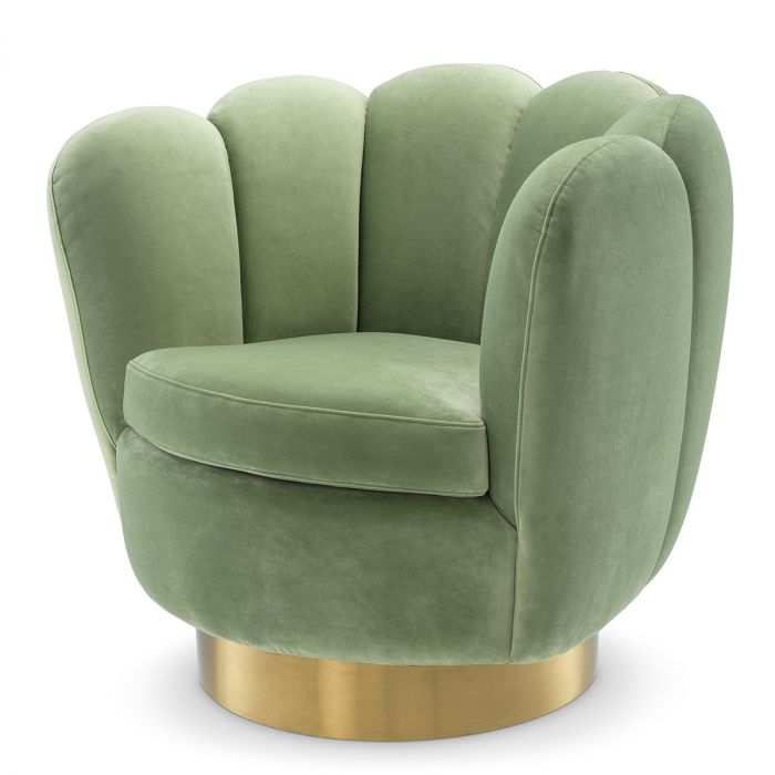 Mirage Swivel Chair - Savona Pistache Green Velvet