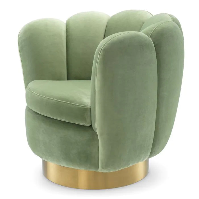 Mirage Swivel Chair - Savona Pistache Green Velvet