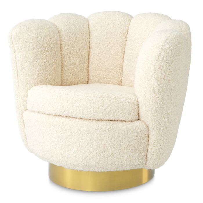 Mirage Swivel Chair - Faux Shearling