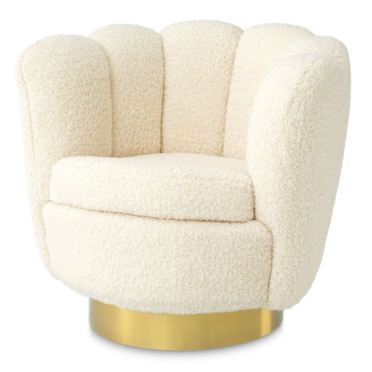 Mirage Swivel Chair - Faux Shearling