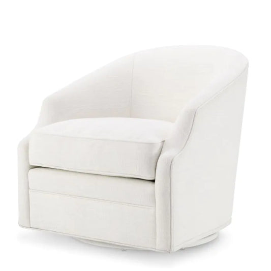 Gustav Swivel Chair - Avalon White