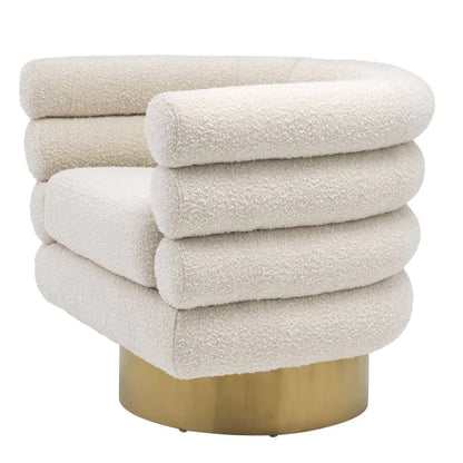 Maguire Swivel Chair - Bouclé Cream