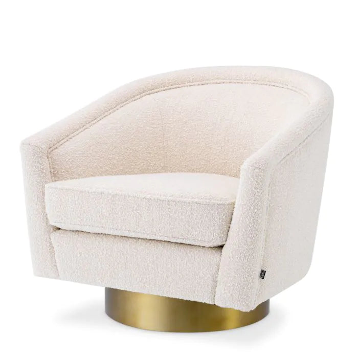 Catene Swivel Chair - Bouclé Cream