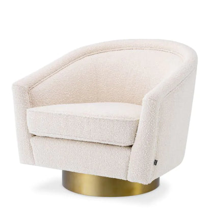 Catene Swivel Chair - Bouclé Cream