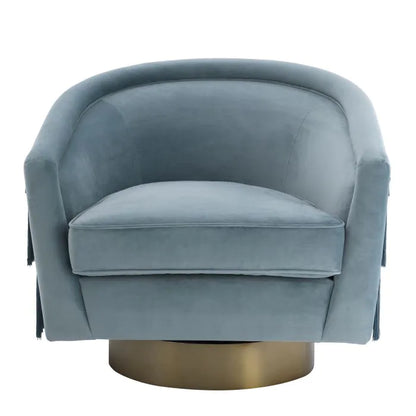 Le Vante Swivel Chair - Savona Blue Velvet