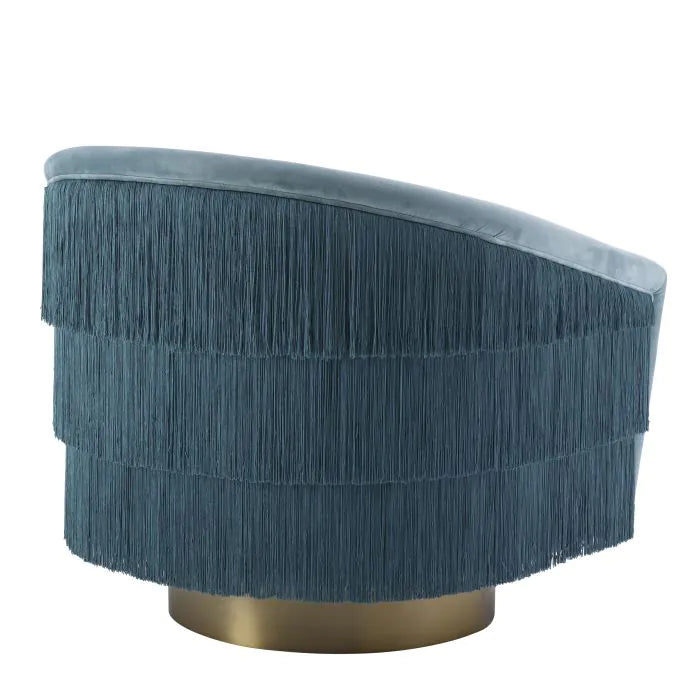 Le Vante Swivel Chair - Savona Blue Velvet