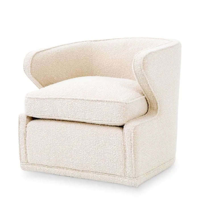 Dorset Swivel Chair - Bouclé Cream
