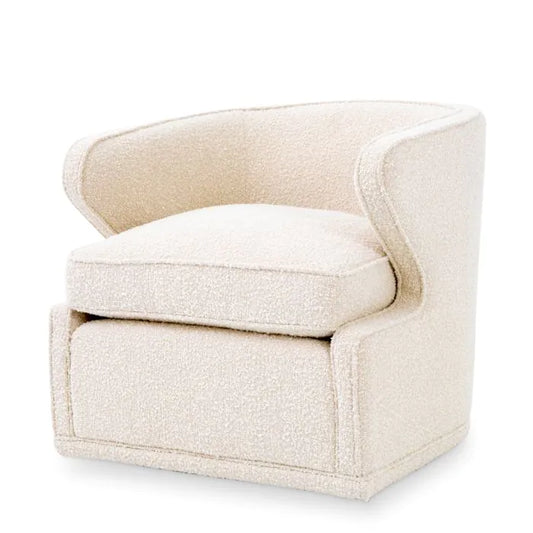 Dorset Swivel Chair - Bouclé Cream