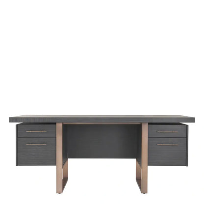 Canova Desk in Charcoal - Grey Oak Veneer