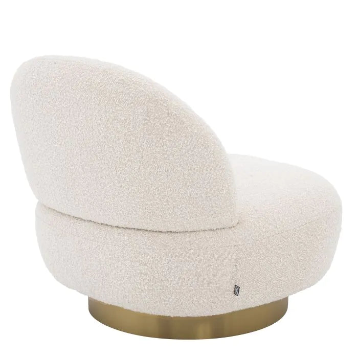 Clément Swivel Chair - Bouclé Cream