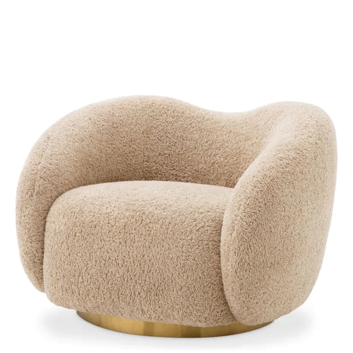 Diego Swivel Chair - Canberra Sand