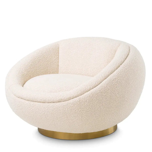 Bollinger Swivel Chair - Bouclé Cream